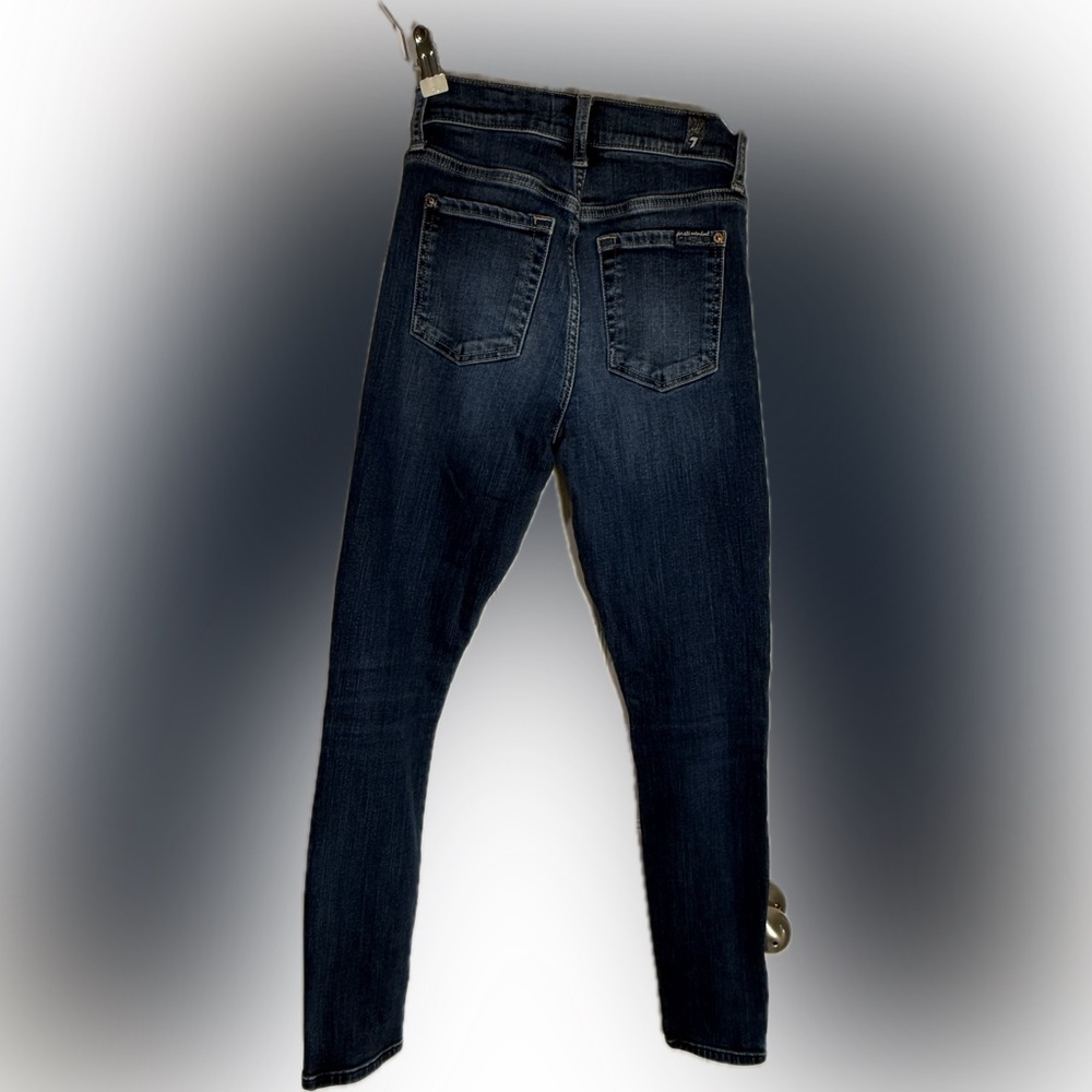 7 For All Mankind Women's Skinny Jeans -‎ Dark Blue - b(laire) authentic - Picture 3 of 7